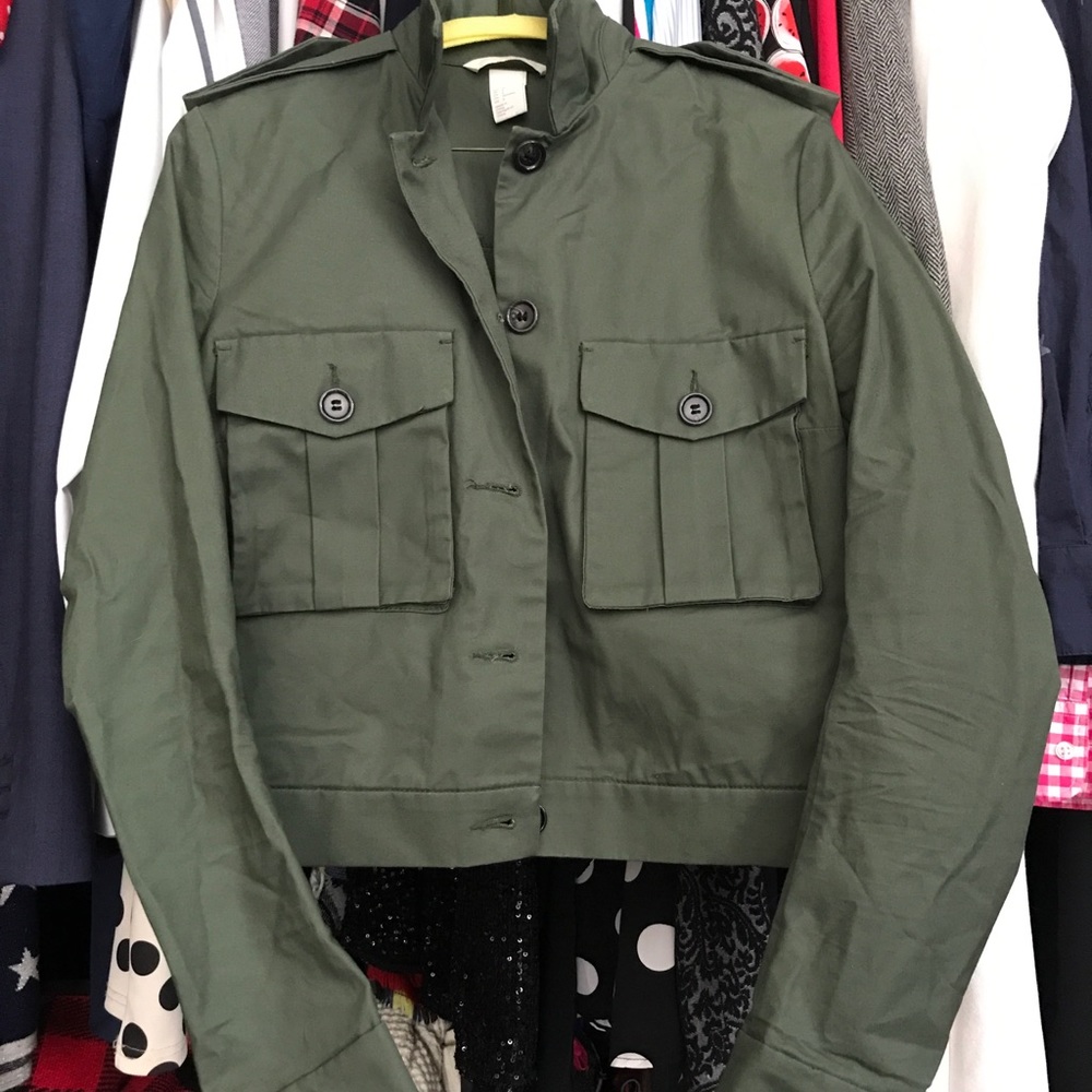 H&M Crop military-style jacket
